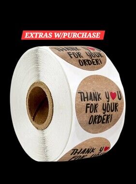 500ct. Kraft Paper "Thank Y♥️u For Your Order" Bonus 3 Random Polymailers
